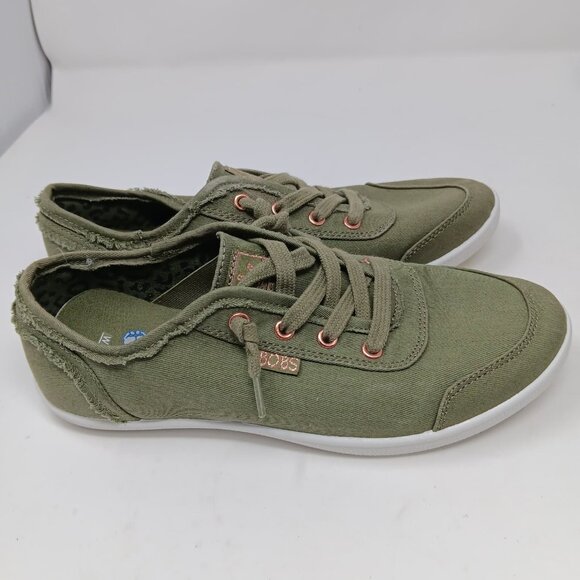 Skechers Bobs B Cute women's sneakers, olive green, with memory foam sz 7 - Picture 2 of 6